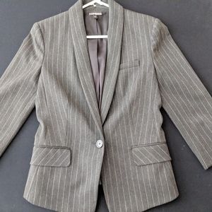 Express Striped Suit Jacket Blazer